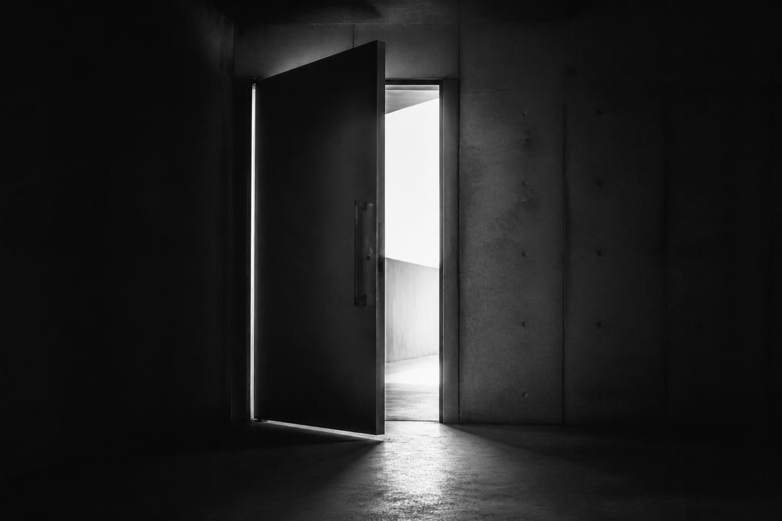 A door opening into light