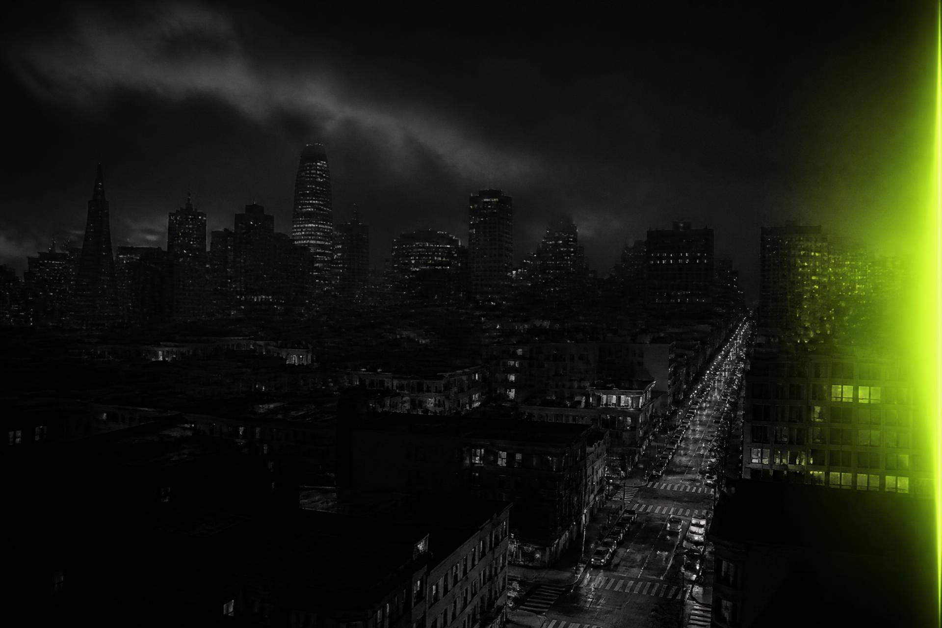 San Francisco skyline at night